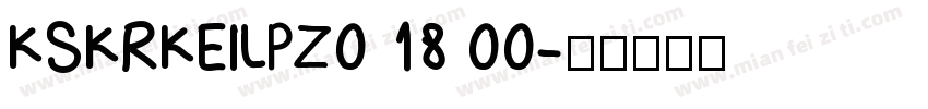 KSKRKEILPZ0 18 00字体转换